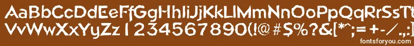 NapolirandomBold Font – White Fonts on Brown Background