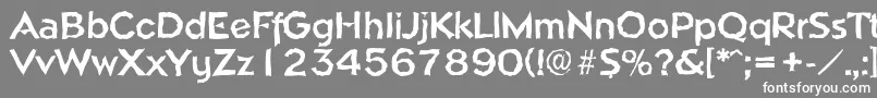 フォントNapolirandomBold – 灰色の背景に白い文字