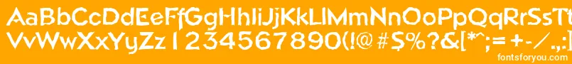 NapolirandomBold Font – White Fonts on Orange Background
