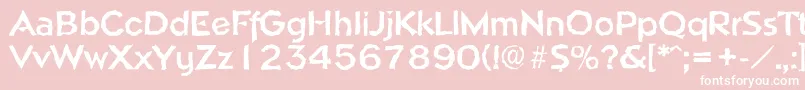 Шрифт NapolirandomBold – белые шрифты на розовом фоне