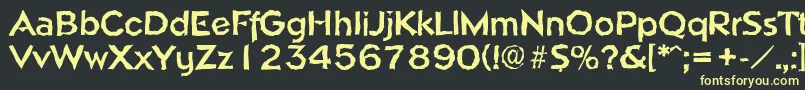 NapolirandomBold Font – Yellow Fonts on Black Background