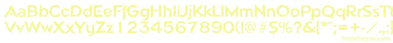 NapolirandomBold-Schriftart – Gelbe Schriften auf weißem Hintergrund