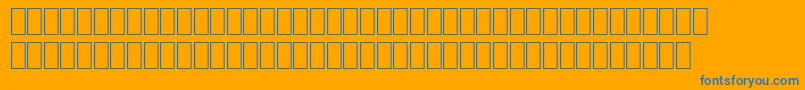 フォントWphv01nb – オレンジの背景に青い文字