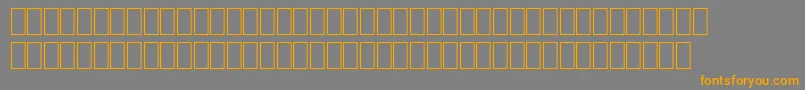 フォントWphv01nb – オレンジの文字は灰色の背景にあります。