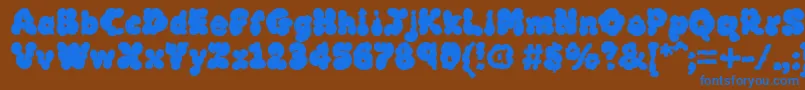 Mcklb Font – Blue Fonts on Brown Background