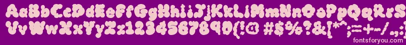 Mcklb Font – Pink Fonts on Purple Background