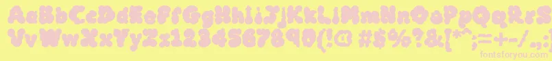 Mcklb Font – Pink Fonts on Yellow Background