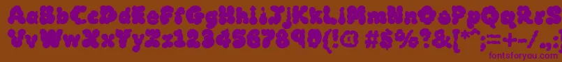 Mcklb Font – Purple Fonts on Brown Background