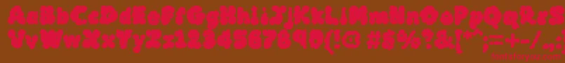 Mcklb Font – Red Fonts on Brown Background
