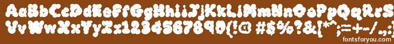 Mcklb Font – White Fonts on Brown Background