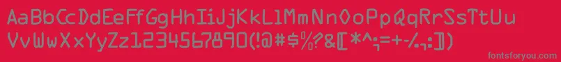 Mkocr Font – Gray Fonts on Red Background