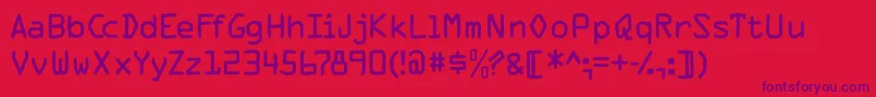 Mkocr Font – Purple Fonts on Red Background