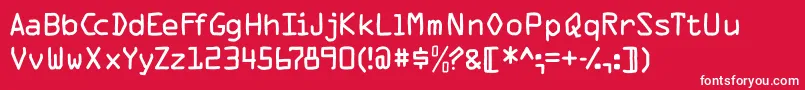 Mkocr Font – White Fonts on Red Background