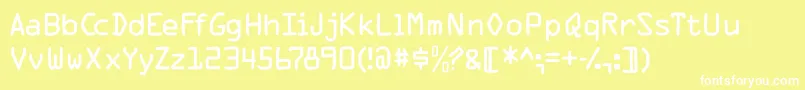 Mkocr Font – White Fonts on Yellow Background