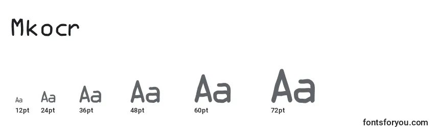 Mkocr Font Sizes