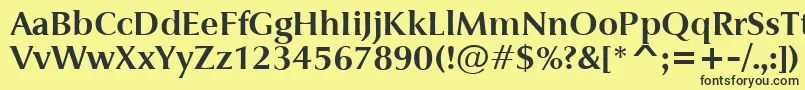 JaguarjcBold Font – Black Fonts on Yellow Background