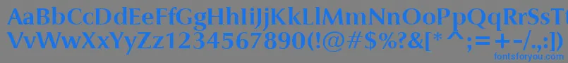 JaguarjcBold Font – Blue Fonts on Gray Background