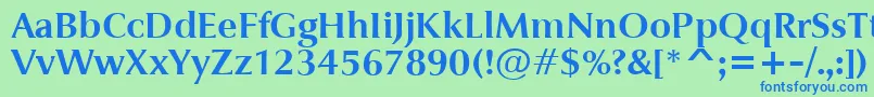 JaguarjcBold Font – Blue Fonts on Green Background