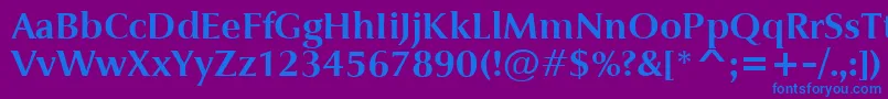 JaguarjcBold Font – Blue Fonts on Purple Background