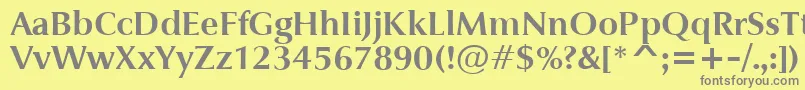 フォントJaguarjcBold – 黄色の背景に灰色の文字