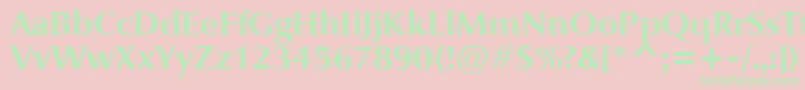 JaguarjcBold Font – Green Fonts on Pink Background