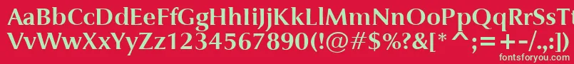 Шрифт JaguarjcBold – зелёные шрифты на красном фоне