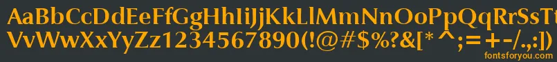 フォントJaguarjcBold – 黒い背景にオレンジの文字