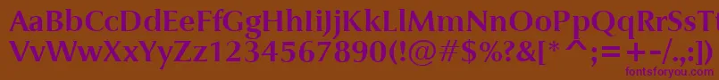JaguarjcBold Font – Purple Fonts on Brown Background
