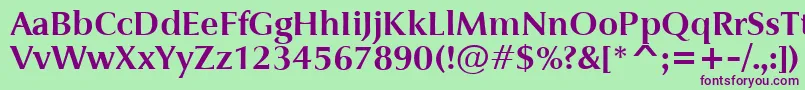 Шрифт JaguarjcBold – фиолетовые шрифты на зелёном фоне