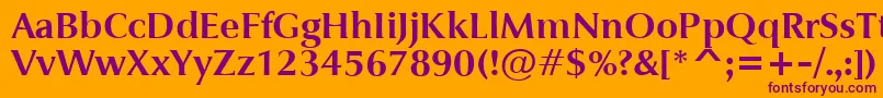 Police JaguarjcBold – polices violettes sur fond orange