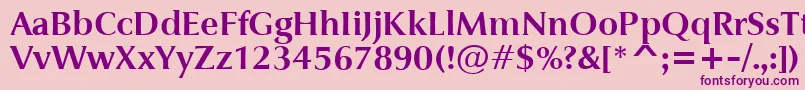 JaguarjcBold-Schriftart – Violette Schriften auf rosa Hintergrund