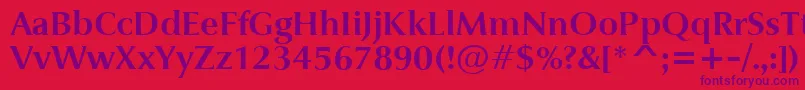 JaguarjcBold Font – Purple Fonts on Red Background