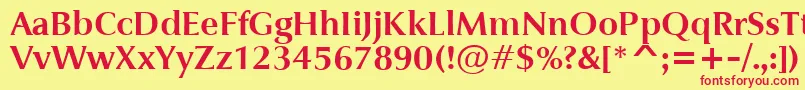 JaguarjcBold Font – Red Fonts on Yellow Background