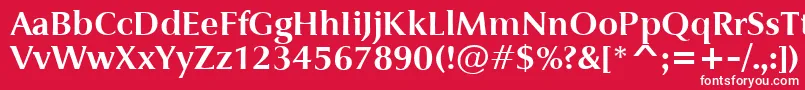 JaguarjcBold Font – White Fonts on Red Background