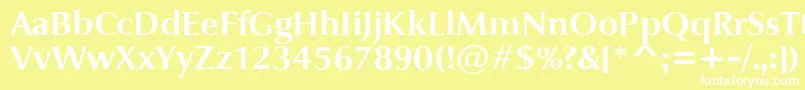 JaguarjcBold Font – White Fonts on Yellow Background