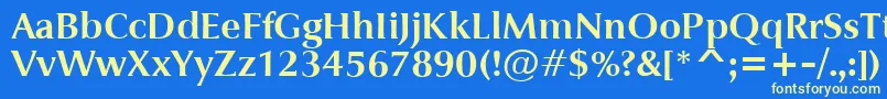 JaguarjcBold Font – Yellow Fonts on Blue Background