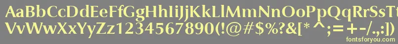 JaguarjcBold-Schriftart – Gelbe Schriften auf grauem Hintergrund