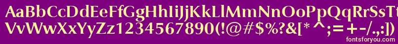 JaguarjcBold Font – Yellow Fonts on Purple Background