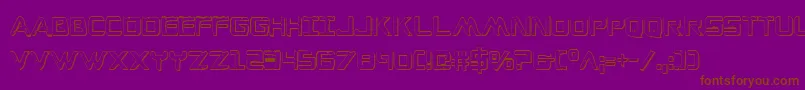 Czcionka WarEagle3DCondensed – brązowe czcionki na fioletowym tle