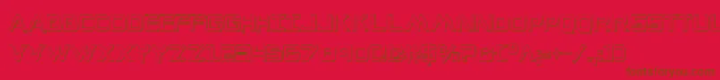 WarEagle3DCondensed Font – Brown Fonts on Red Background