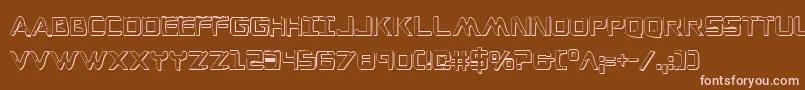 フォントWarEagle3DCondensed – 茶色の背景にピンクのフォント