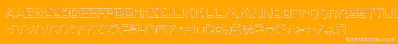 Police WarEagle3DCondensed – polices roses sur fond orange