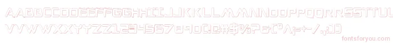 フォントWarEagle3DCondensed – 白い背景にピンクのフォント