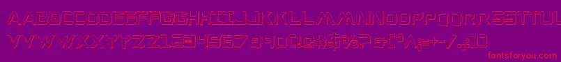 フォントWarEagle3DCondensed – 紫の背景に赤い文字