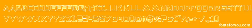 WarEagle3DCondensed Font – White Fonts on Orange Background