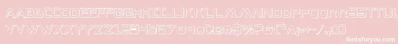 WarEagle3DCondensed Font – White Fonts on Pink Background