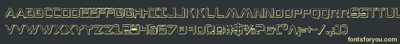 WarEagle3DCondensed Font – Yellow Fonts on Black Background