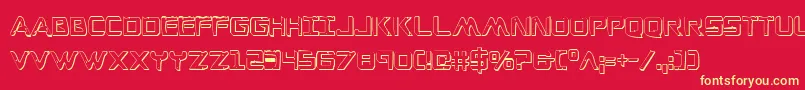 WarEagle3DCondensed Font – Yellow Fonts on Red Background