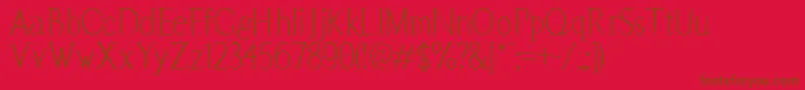 Vendetta Font – Brown Fonts on Red Background