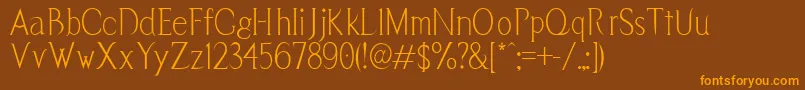fuente Vendetta – Fuentes Naranjas Sobre Fondo Marrón